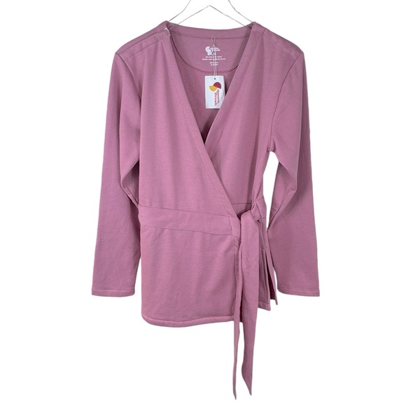 NWT Spoonie Threads French Terry Chemo Post-Surgery Access Wrap Top Women's M - Picture 5 of 14